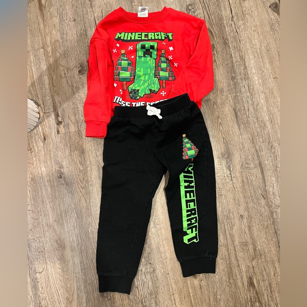 Minecraft Black and Green Kids Joggers